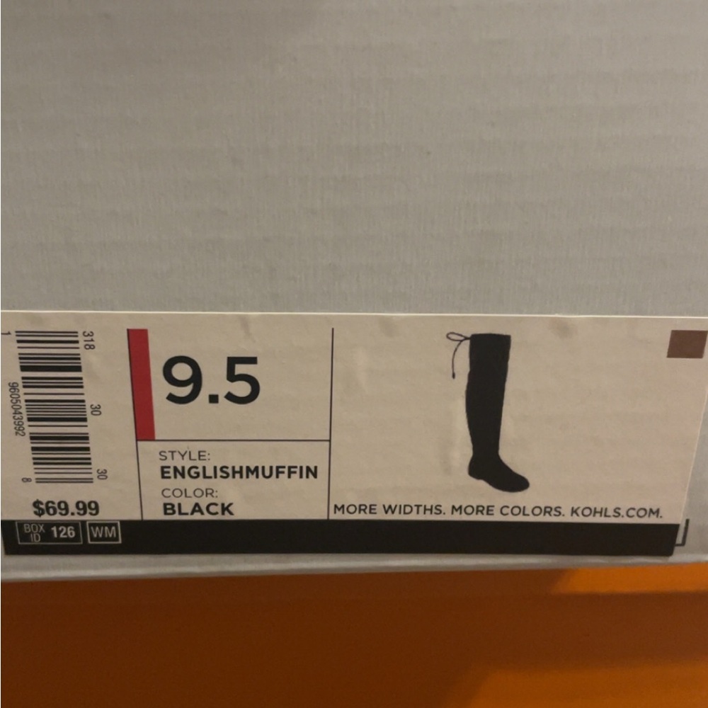 Black Englishmuffin Knee-High Boots